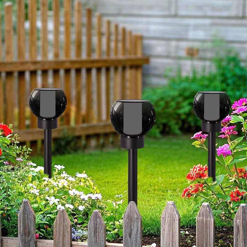 Dynaming 4 Pack Solar Torch Lights Outdoor, Flickering Flame Christmas Pathway Solar Globe Lights, Auto On/Off Garden Decorative Light, Waterproof for Landscape Lawn Patio Yard Walkway Deck Driveway - Image 5